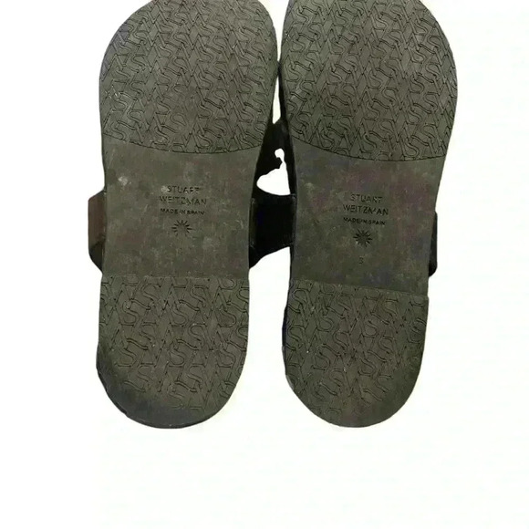 Stuart Weitzman Summer Thong Sandal Black Size 8B Retails $470 Made In Spain - Picture 8 of 8